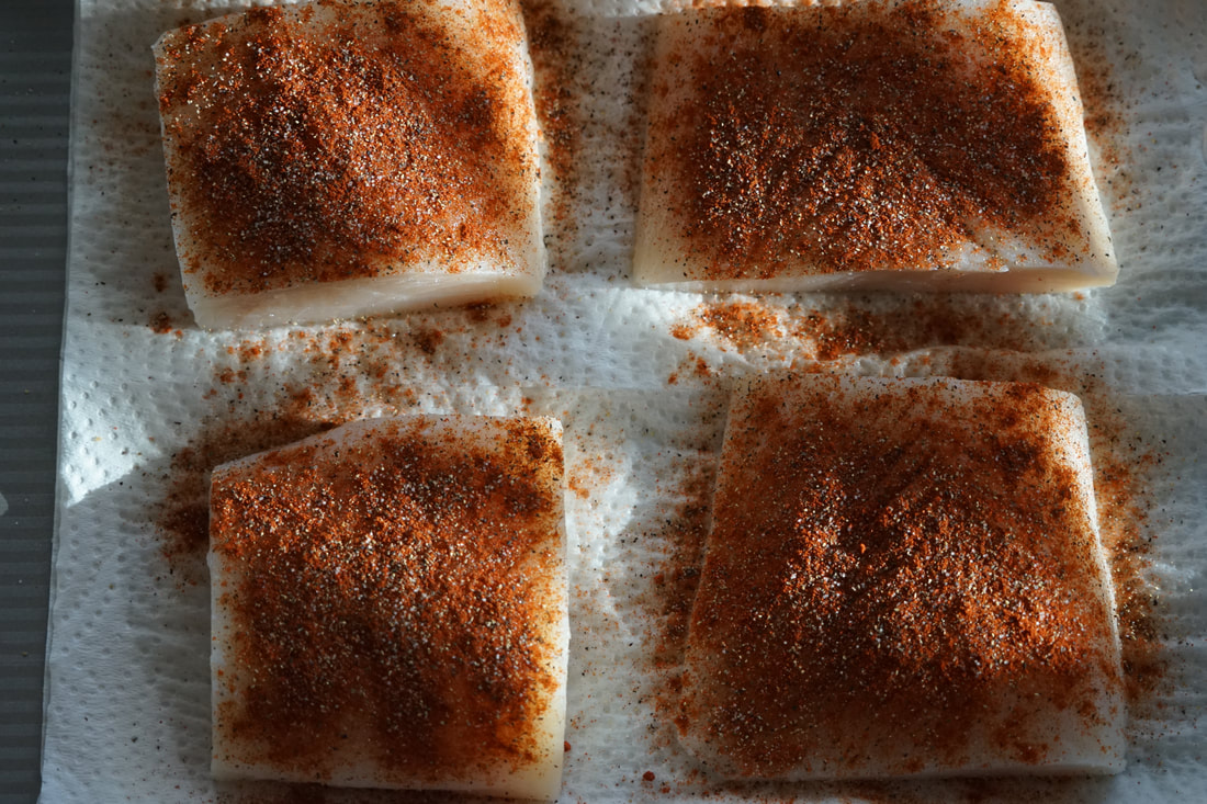Blackened Halibut Sandwiches - My Story in Recipes